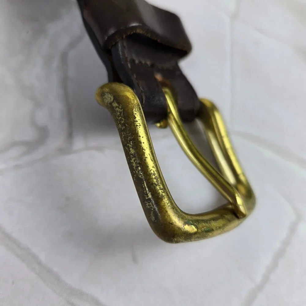 Vineyard Vines Sz 36 Men’s Heavy Canvas Woven Belt Knights Graphic Gold Hardware